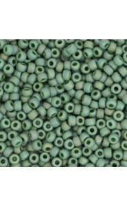 Miyuki rocailles Perlen 11/0 - Opaque glazed frosted rainbow shamrock green 11-4700